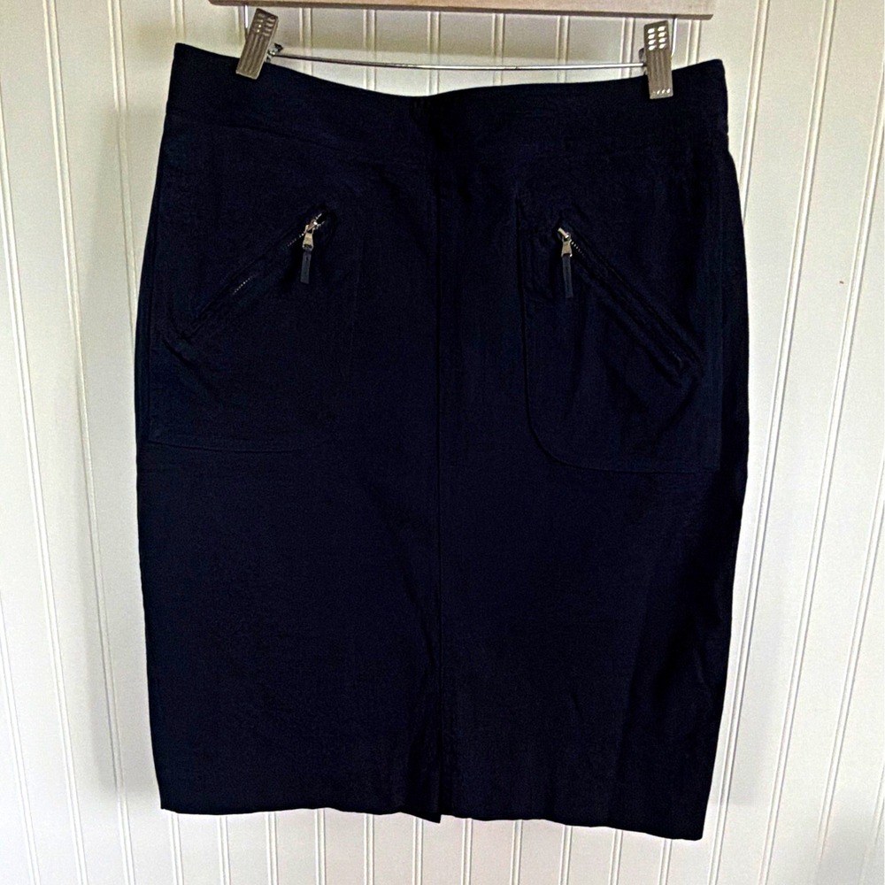 Lauren Ralph Lauren Navy Pencil Skirt Women's 8 Preppy Academia Utility Office
